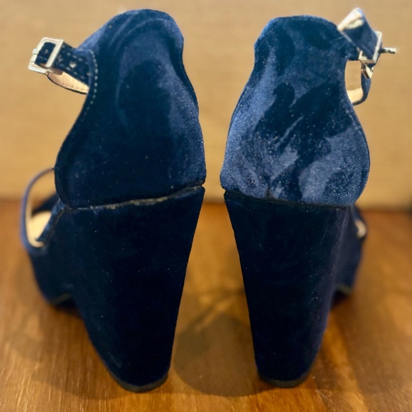 Madden Girl navy blue platform dress sandals women’s 8 - Picture 7 of 7